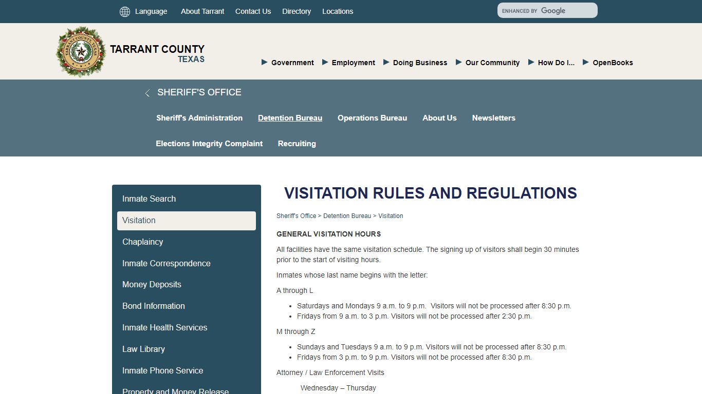 Visitation - Tarrant County TX